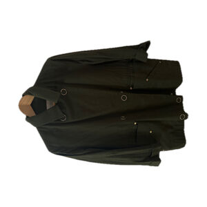 Sandro Olive Green Double-Breasted Outdoor Jacket - Size 36